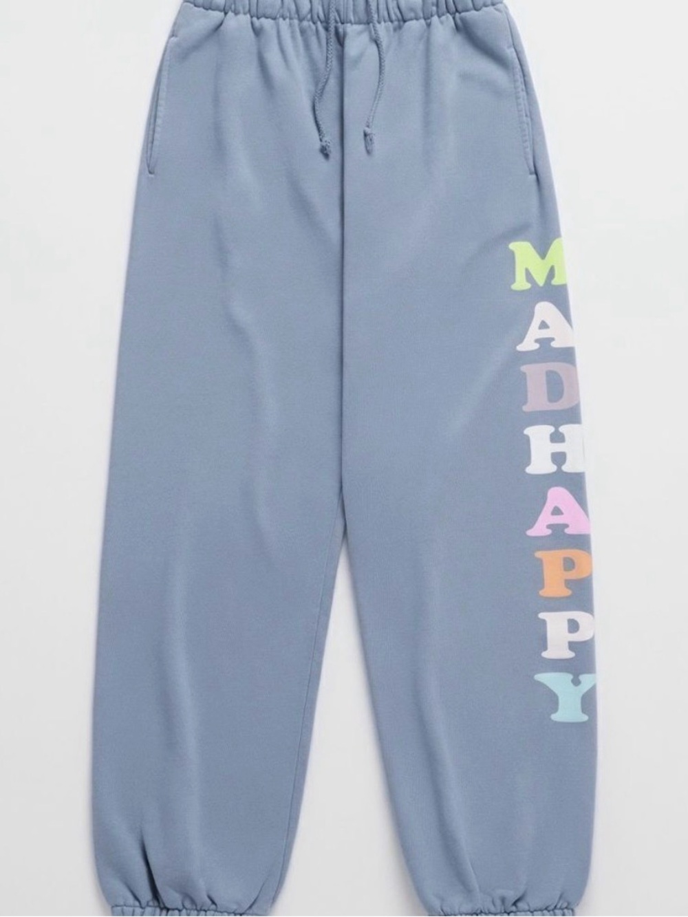 Madhappy Slate Blue Logo Sweatpants with Pastel Side Letters